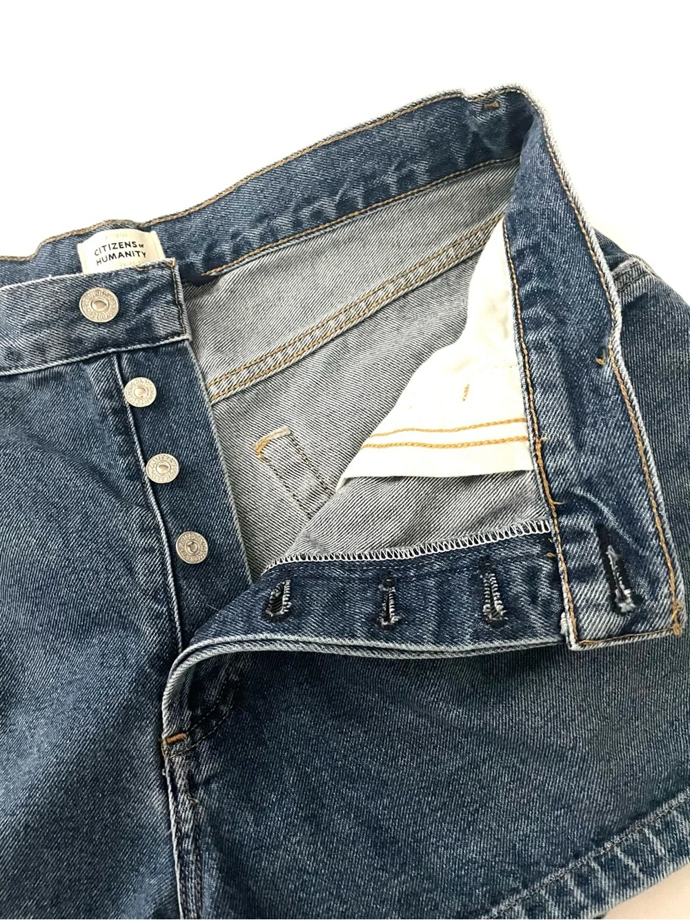Citizens of Humanity Franca High Rise Pleated Baggy Denim Shorts Size 30